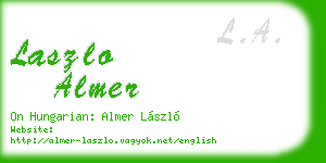 laszlo almer business card