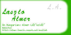 laszlo almer business card